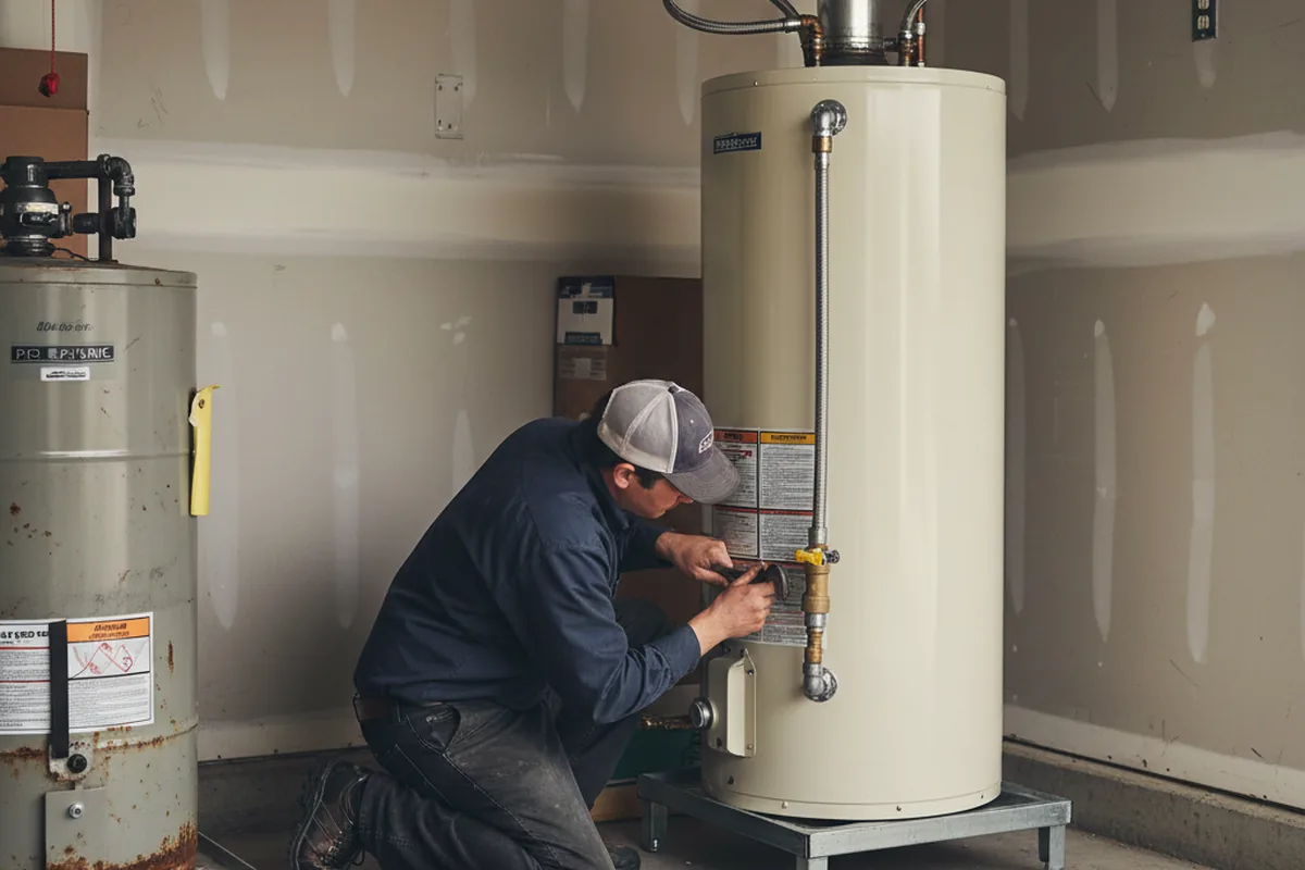 Water heater and shutoff valve replacement in O Fallon